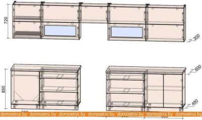 Кухня Интерлиния Мила Матте 3.6 Б (белый/мята/опал светлый) фотография