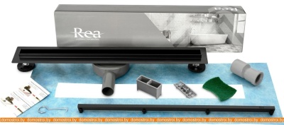 Душевой трап Rea Neo Slim Pro 80 см (черный) фотография