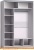 Шкаф-купе Глазов Strike 1350 ЛДСП с зеркалом (ясень анкор светлый) фотография