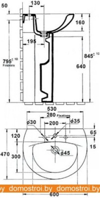 Умывальник Jacob Delafon Patio E4159NG-00 фотография