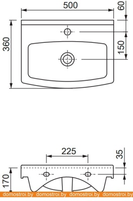 Умывальник Cersanit Cersania CE 50 B фотография