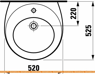 Умывальник Laufen ILBAGNOALESSI ONE 810971 52x52 фотография