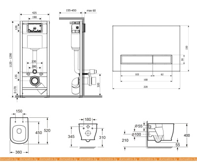 Унитаз Lavinia Boho Relfix Bell Pro Rimless 9 в 1 97020100 (черный пластик) фотография