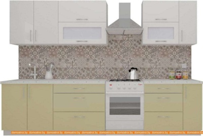 Кухня ВерсоМебель ВерсоЛайн 8-2.5 (белый 001/бежевый 002) фотография