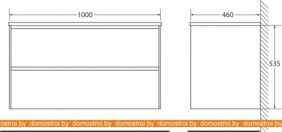 Тумба под умывальник BelBagno Pietra-1000-2C-SO-SCM (stucco cemento) фотография