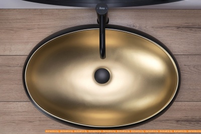 Умывальник Rea Melania (черное золото) фотография