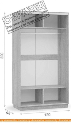 Шкаф-купе Империал Тетрис ДД Лайт 120x220 (венге) фотография