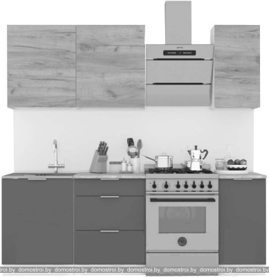 Кухня Интермебель Микс Топ-2 1.6м (белый премиум-дуб крафт зол-дуб крафт зол) фотография