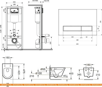 Унитаз Lavinia Boho Biore Compacto Rimless 9 в 1 97020147 (матовый пластик) фотография