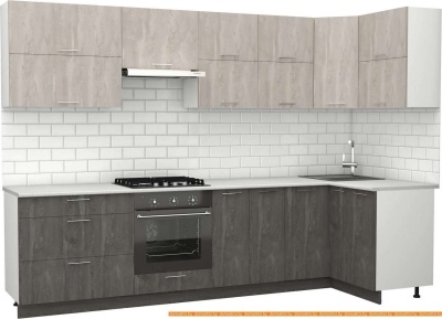 Кухня S-Company Клео крафт 1.2x3.0 правая (железный камень/бетонный камень) фотография