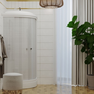 Душевая кабина Triton Стандарт А3 ДН4 100x100 белый лен фотография