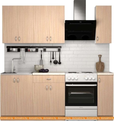 Кухня S-Company Клео лайт 1.5 (дуб молочный/дуб молочный) фотография