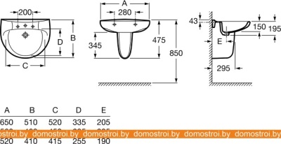 Умывальник Roca Victoria 60x51 (327392000) фотография
