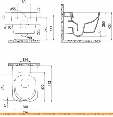 Унитаз Deante Anemon CDZS6ZPW фотография