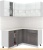 Кухня Кортекс-мебель Корнелия Экстра 1.5x1.5м (белый/береза/королевский опал) фотография