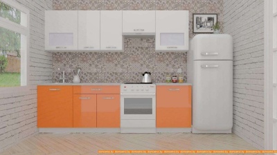 Кухня ВерсоМебель ЭкоЛайт-5 2.4 (белый/манго) фотография
