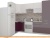 Кухня ВерсоМебель Готовая кухня ЭкоЛайт-6 1.4x2.7 левая (белый/сливовый) фотография