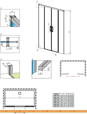 Душевая дверь Radaway Idea Black DWD 140 фотография