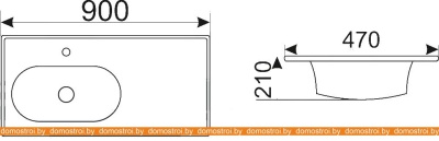 Умывальник CeramaLux NYJ843-90 фотография