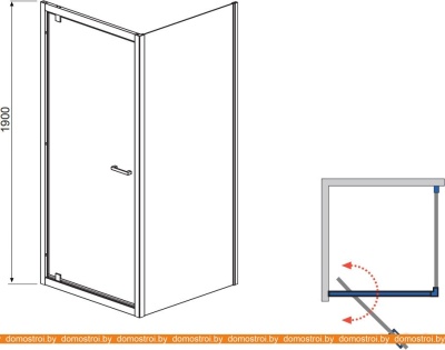 Душевой уголок Radaway Twist DW+S 70x100 (382000-01 + 382013-01) фотография