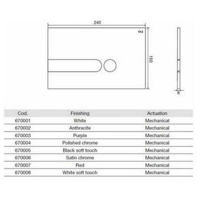 Панель смыва Oli iPlate хром фотография