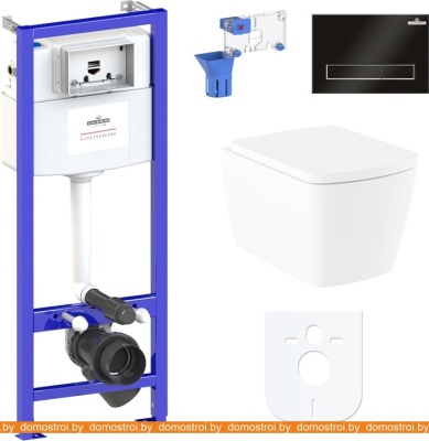 Унитаз Lavinia Boho Relfix Aveo Rimless 7 в 1 87040124 (черный пластик) фотография