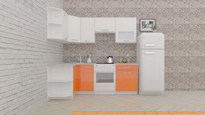 Кухня ВерсоМебель ЭкоЛайт-5 1.2x2.1 правая (белый/манго) фотография