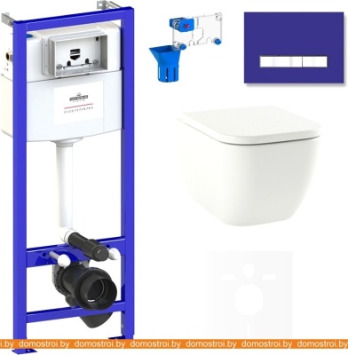 Унитаз Lavinia Boho Relfix One Rimless 7 в 1 75110122 (фиолетовый стекло) фотография