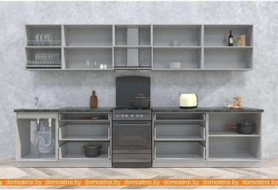 Кухня Интерлиния Мила Матте 3.6 Б (белый/мята/опал светлый) фотография