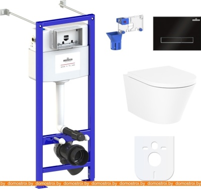 Унитаз Lavinia Boho Biore Compacto Rimless 7 в 1 87050178 (черное стекло) фотография