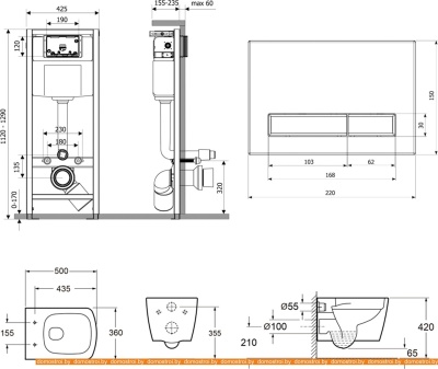 Унитаз Lavinia Boho Relfix Aveo Rimless 7 в 1 75110256 (венге пластик) фотография