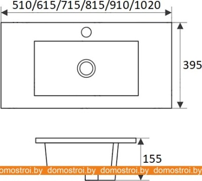 Умывальник CeramaLux NYJ9393-90 фотография