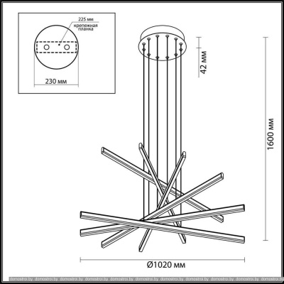Подвесная люстра Odeon Light Rudy 3890/96L фотография