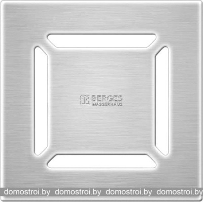 Душевой трап Berges Wasserhaus Zentrum Norma 100x100 090462 (матовый хром) фотография