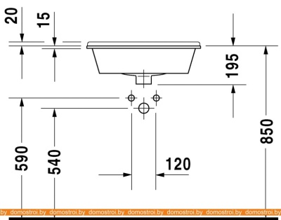 Умывальник Duravit Starck 3 56x46.5 0302560000 фотография