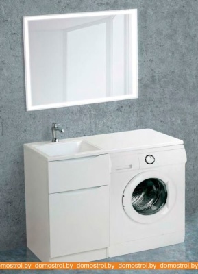 Тумба под умывальник BelBagno Lavanderia-580/1200-2C-PIA-BL (bianco luc.) фотография