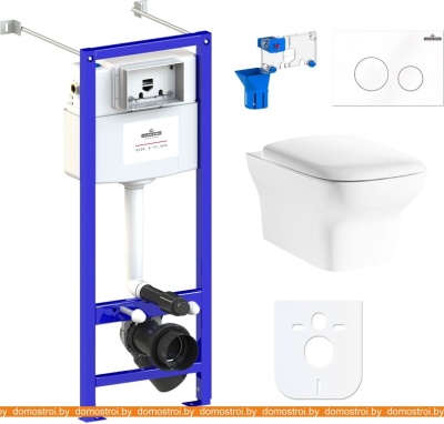 Унитаз Lavinia Boho Relfix Bristol Rimless 7 в 1 87050197 (белый пластик) фотография