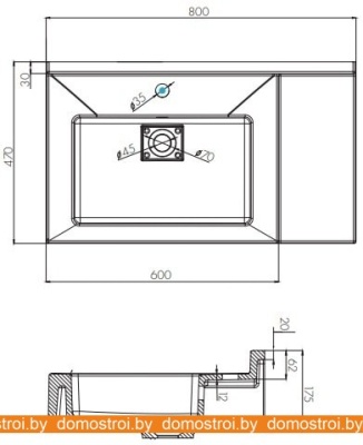 Умывальник Акватон Сакура 80 1A71993KSK010 фотография