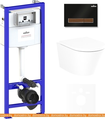 Унитаз Lavinia Boho Relfix Biore Rimless 6 в 1 75110175 (черный пластик) фотография