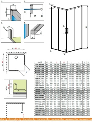 Душевой уголок Radaway Idea Black KDD 100Lx120R фотография