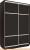 Шкаф-купе Евва 138 VS.03 АЭП ШК.2 02 (венге/серебро) фотография