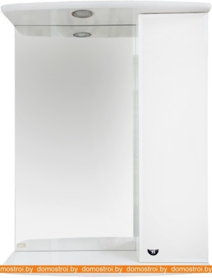 Шкаф с зеркалом Misty Астра 50 (правый, белый) фотография
