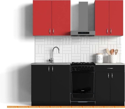 Кухня Сивирин-Компани Клео колор 1.4 (черный/красный) фотография
