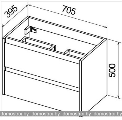 Тумба под умывальник BelBagno Kraft 39-700/390-2C-SO-RNN (rovere nebras.) фотография