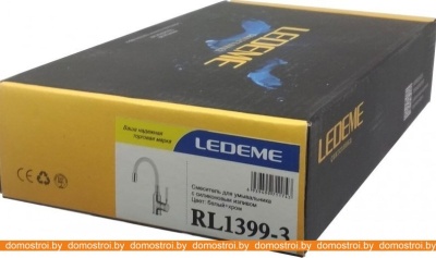 Смеситель Ledeme L1399-3 (хром/белый) фотография