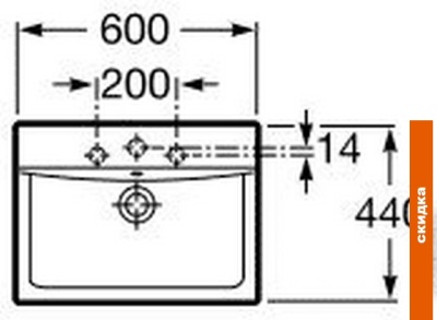Умывальник Roca Diverta 32711G000 фотография