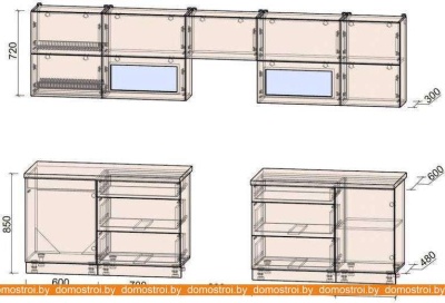 Кухня Интерлиния Мила Матте 3.1 Б (белый/белый/опал светлый) фотография