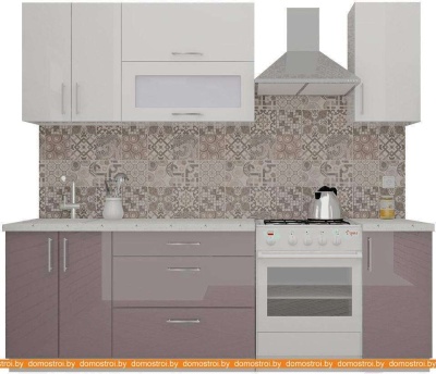 Кухня ВерсоМебель ВерсоЛайн 4-1.8 (белый/глициния) фотография