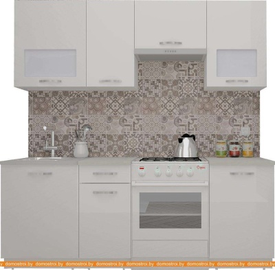 Кухня ВерсоМебель ЭкоЛайт-5 2.1 (белый/белый) фотография