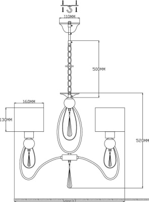 Подвесная люстра Moderli Dark V2584-3P фотография